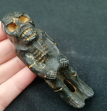Ancient China Hongshan Culture Meteorite Hand carved skeleton Pendant