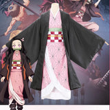 Anime Adult Kids Demon Slayer Kimetsu no Yaiba Kamado Nezuko Kimono Cosplay Costume