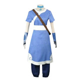 Anime Avatar The Last Airbender Katara Cosplay Costume for Women Halloween Party Fancy Suit Blue Dress Adult Hanfu Carnival Wear