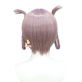 Anime Call of The Night Nanakusa Nazuna Cosplay Wig Pale Purple Short Hair Two Long Braids Yofukashi No Uta Women Girl Accessory