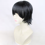 Anime Chainsaw Man Himeno Cosplay Wig Short Black Wig Pirate Anime Single Eye Patch Heat-resistant Fiber Hair with Wig Cap