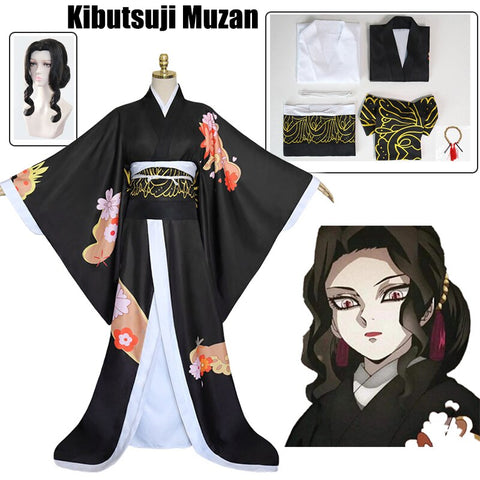 Anime Demon Slayer Kimono kimetsu geen yaiba Kibutsuji Muzan Cosplay Kostuum kamado Vrouwen  Schooluniform Meisjes Halloween