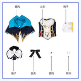 Anime Game Genshin Impact Costume qin Cosplay Uniform Wig Short Hair Clothing Accessories Shoes Halloween Costumes For Women