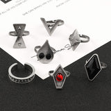 Anime Genshin Impact Hutao Cosplay Rings Game Accessories Props Finger Ring Full Set Hu Tao Characters Cosplay Props Ring Gifts