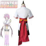 Anime Hunter X Hunter Machi Komacine Cosplay Costume with Pink Purple Wig Kunoichi Female Ninja Outfit Phantom Troupe Suit
