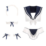 Anime JK Naughty Student Uniform Sexy See Through Bra and Panty Maid Cosplay Costumes Kawaii Women Sailor School Girl Outfit