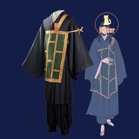 Anime Jujutsu Kaisen Suguru Geto Cosplay Costume Blue Black Suit Getou Suguru Long Wig Halloween Carnival Comic Con Outfit