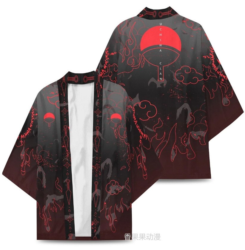 Anime Kakashi Konoha Madara Haori Sasuke Cosplay Costumes Kimono Uchiha Symbol Jacket Japanese Coat Cardigan Pajamas Bathrobe