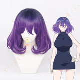 Anime Kinsou No Vermeil Cosplay Costume Wig Black Dress Purple Gradient Short Hair Vermeil In Gold Devil Goldfilled Alto Women