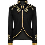 Anime Medieval Cosplay Golden Embroidery King Prince Renaissance Halloween Costumes Jacket Outwear Suit Red Black Blue White