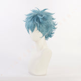 Anime Souya Kawata Cosplay Curly Green Blue Wig Tokyo Revengers Heat Resistant Fiber Hair Free Wig Cap Halloween Party Adult Wig