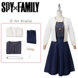 Anime Spy Family Yor Forger Cosplay Costumes White Coat Skirt Set Wig Necklac Daily Dress Outfit Halloween Costumes for Women
