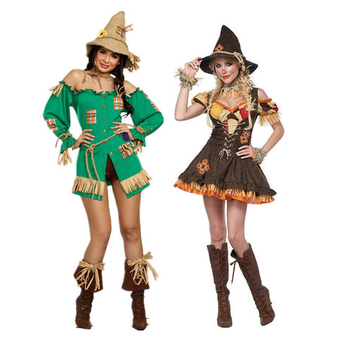 Anime The Wizard Of Oz Scarecrow Cosplay Fancy Party Dress Halloween  Party Suit Carnival Circus Funny Clown Masquerade Costume