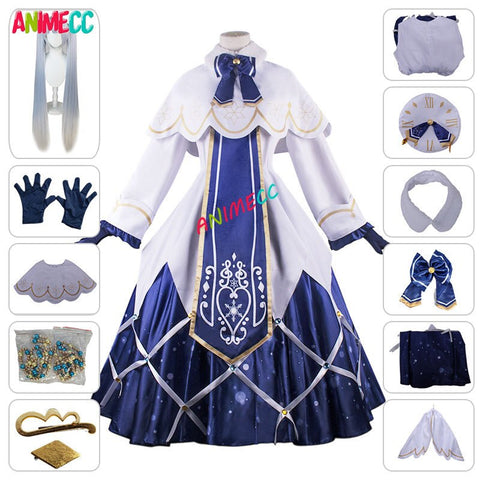 Anime Vocaloid Miku Cosplay Costume 2022 Snow Vocaloid Girl Kawai Christmas Party Outfits Sets Lolita Dress Full Sets Wigs