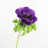Artificial Anemone Flower  PU Real Touch Dia 11cm Big  Decorative Flowers