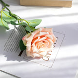Artificial Flower Bright-colored Excellent Workmanship Faux Silk Flower Decorative Wide Application Fake Rose Flower for Home