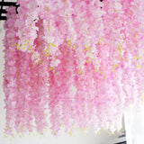 Artificial Flower Vine Orchids Flower String Handmade Hanging Garland Wedding Home Garden Decoration Hanging Garland Wall