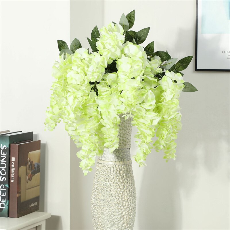 Artificial Flower Wisteria Fake Flower Ceiling Decoration Party Wedding Home Garden Hotel Corridor Living Room Office Decoration