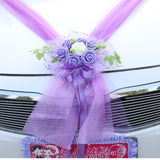 Artificial Flowers for Wedding Car Decoration Garland Foam Roses Flowers Decorative Tulle Wreath Flowers