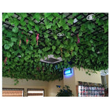 Artificial Leaves Plastic Ivy Green Leaf Garland Plant Vine Leaf Festival Decoration For Wall Hanging Garden Living Room Bar