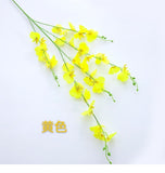Artificial Orchids Flowers Silk Dancing Orchids Peach blossom Bouquet for  Wedding Festive Party Home Office Decorationfor