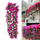 Artificial Violet-Hanging Flowers Vines Plants Wedding Party Home Garden Indoor Outdoor Decor