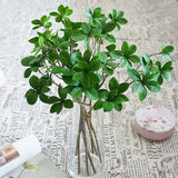 Artificial short tree branch with Real touch green leaves for home garden decoration Plastic fake plants faux foliage leaf