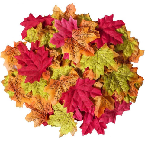 Artificial vívido Hojas de arce tela de novia decoración de Navidad Scrapbooking mixto otoño flores falsas para el hogar Decoración fiesta suministros