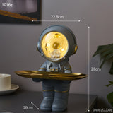 Astronaut Model Sculpture Modern Art Storage Tray Home Decoration Accessories for Living Room One Piece Resin Statue Desk Decor