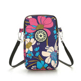 Summer Women Mini Crossbody Bags Flower outdoors Arm Bag Waterproof Nylon Small Shoulder Bag for Phone Shopping Bolsos