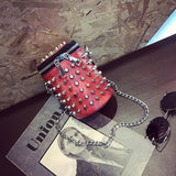 2018 summer new rivets chains cylinders women's fashion bags mini shoulder bags small cylindrical bags c105