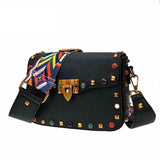 PU Leather Women Crossbody Bags Fashion Color Rive Design Women Shoulder Bags Color Shoulder Strap b L138