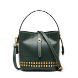 Vintage Genuine Leather Women Bags Rive Bucke Small Messenger Bag Women Leather Handbags Luxury Shoulder Bags For Women