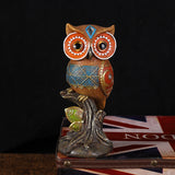 BUF American Pastoral Vintage Resin Owl Decor Statue Home Decoration Sculpture Cute Animal Crafts Ornaments Figurines