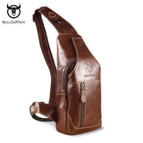 BULL CAPTAIN 2017 Fashion Genuine Leather Crossbody Bags men casual messenger bag Small Brand Designer Male Shoulder Bag 019