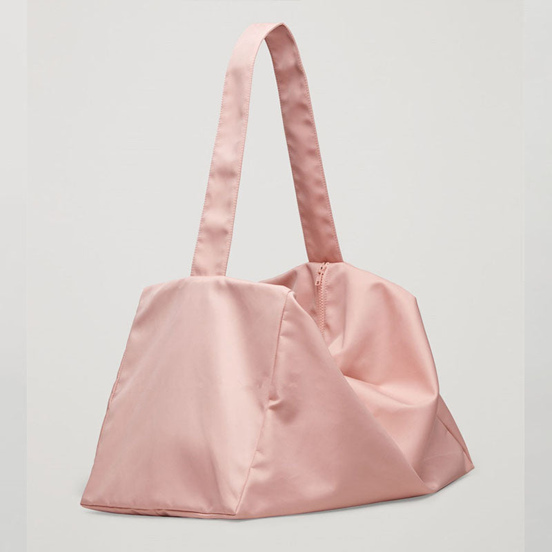 Baby Pink Bag Waterproof Nylon Women Messenger Bag Canvas Wide Strap Shoulder Bags Large Capacity Casual Travel Handbags Female