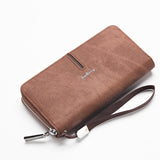 Long Fund Walle Male Pu Skin Man Hand Package Sof Leather Zipper Hand Take Package Mobile Phone Package Wallet