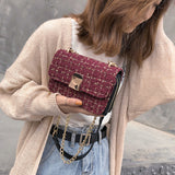 Bag female autumn new chic all match Messenger bag fashion chain chic shoulders small party cross body bag