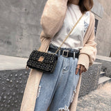 Bag female autumn new chic all match Messenger bag fashion chain chic shoulders small party cross body bag
