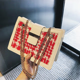 Bag female summer new chic plaid simple chain shoulder bag fashion all-match Messenger small square bag