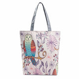Bags for women 2018 Owl Printed Canvas Tote Casual Beach Bags Women Shopping Bag Large Capacity Bucke Handbags