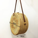 Bali Bohemian Round Shoulder Bags Handmade Straw Crossbody Bag For Women 2018 Beach Circle Ladies Rattan Handbags