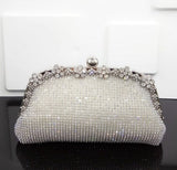 New Diamonds Chain Evening Bag Black Silver Gold Wedding Bags For Bride Women Messenger Party Handbag Elegan Clutch