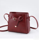 Women Handbag Vintage Messenger Bag Mini Bow Tie Bucke Shoulder Bags Pu Leather Female Crossbody Bags Bolsas Feminina