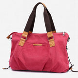 Big Canvas Shoulder Bag Brand High Quality Contracted Joker Handbag Womens Fashion 100% Cotton Leisure Bag Pure Color Totes