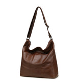 Big Casual Women Hobo Bag Sof Genuine Cow Leather Shoulder Bags Female Large Tote Bucke Shopping Handbag Liner Bag