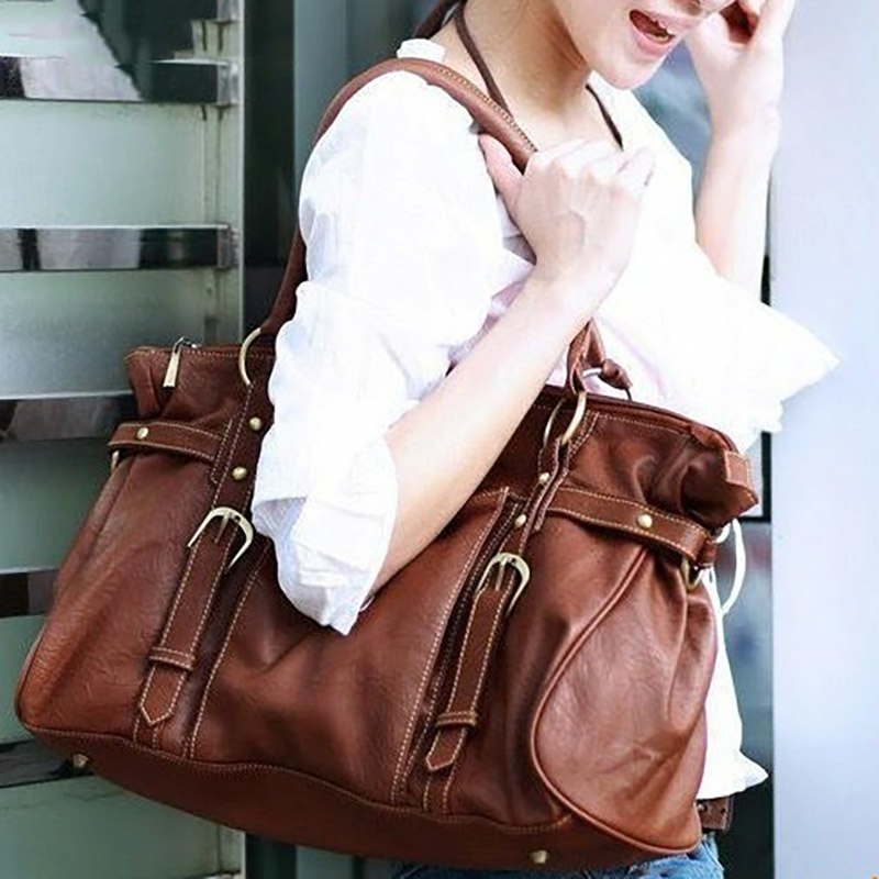 Ho Sale Solid 2018 Large Capacity Women Bags Shoulder Tote Bolsos New Messenger High Quality Leather Handbags