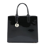 Lacquered Bag Women Leather Handbags Fashion Paten Leather Tote Bag for Women Shoulder Bag Black Handbag for Summer