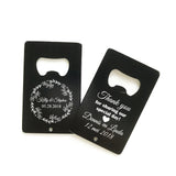 Bottle Opener Personalized Wedding Gift For Guest Black/silver Credit Card Bottle Opener Laser Engraved Personalized Favor Gifts