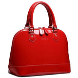 Brand Design Womens Pu Paten leather crossbody bags ladies tote bags female Top-Handle top Totes Shell Bags Red Black 31cm